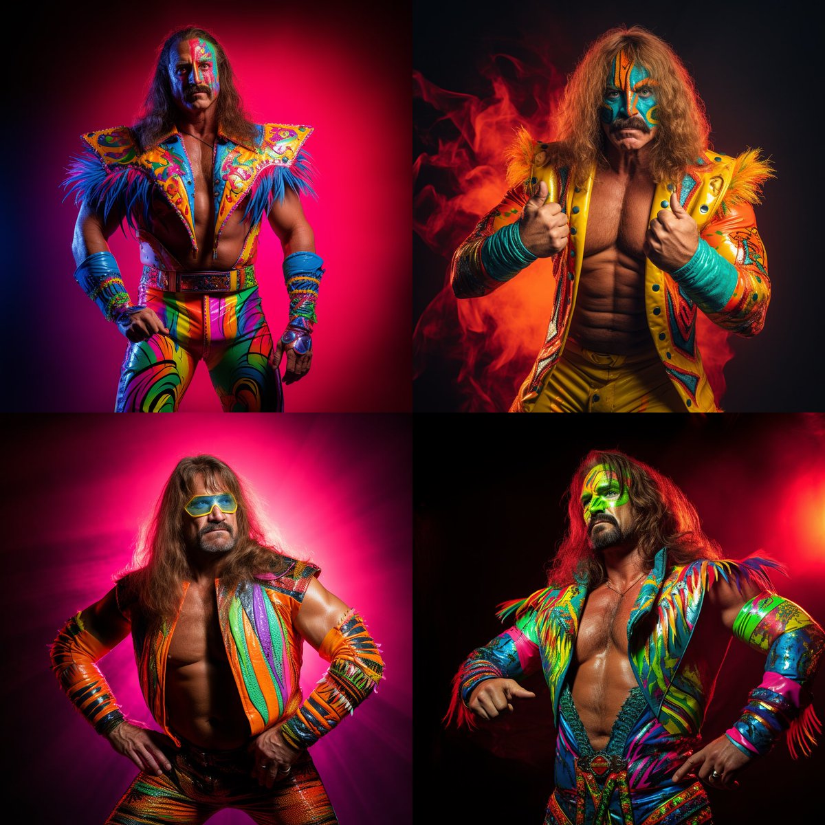 Been making ai 80s pro wrestler promo shots with tremendous results.