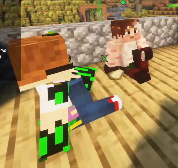 andromental's tweet photo. [HC QSMP Purgatory] 

q!Slime sorriu quando viu que estava no mesmo grupo de q!Cellbit. Talvez pudesse ser divertido?

Não. Foi um desastre. Sem esperanças

Apenas se sentaram um ao lado do outro e confessaram seus pecados

#qsmp #rpgduo #slimebit #QSMPPurgatory #qslime #qcellbit https://t.co/KthAwecnil