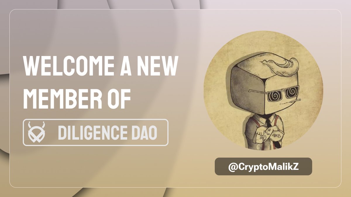 diligencelist's tweet photo. Join us in welcoming @CryptoMalikZ to the Diligence Brains. Exciting times ahead! https://t.co/R3z1B67Lcp