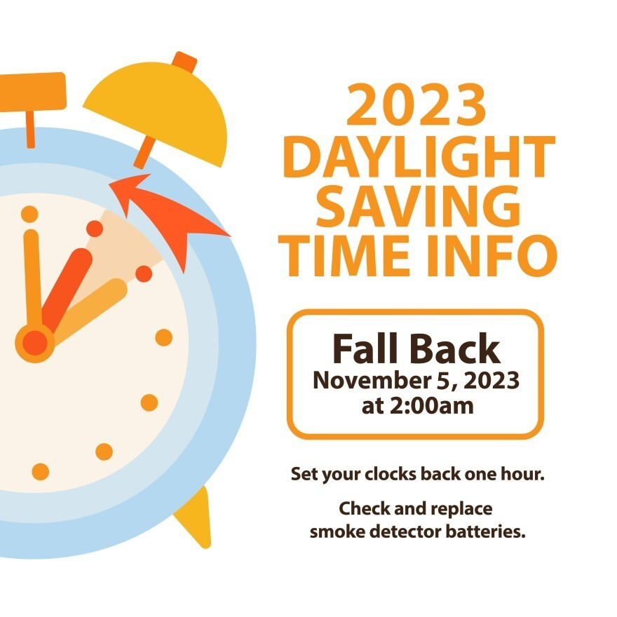 Make sure you turn your clocks back one hour.  Monday is a late start.  There is no school Friday for the observation of Veterans Day.

Asegúrate de haber retrasado tus relojes una hora. El lunes empieza tarde. No hay clases el viernes por la celebración del Día de los Veteranos.