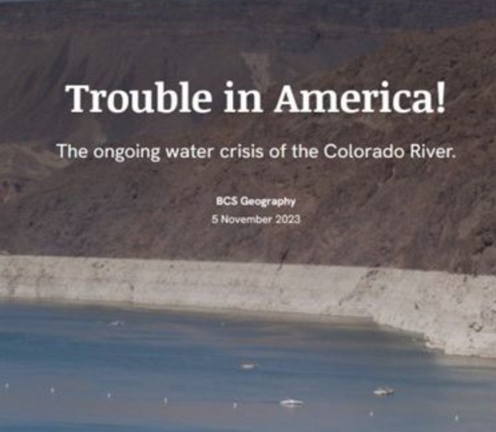 A resource I am incredibly happy with and hope is useful for other geography teachers. A story map and accompanying worksheet looking at drought in the Colorado Drainage Basin! #geographyteacher #TeachWithGIS @ArcGISOnline
 tes.com/resource-detai…