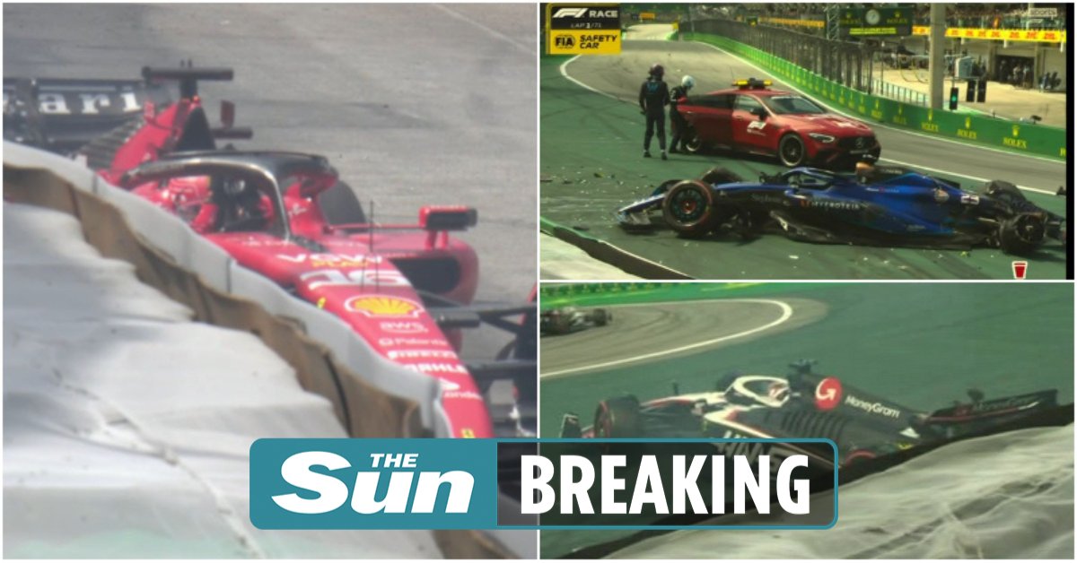 Leclerc crashes out before the start in Brazil