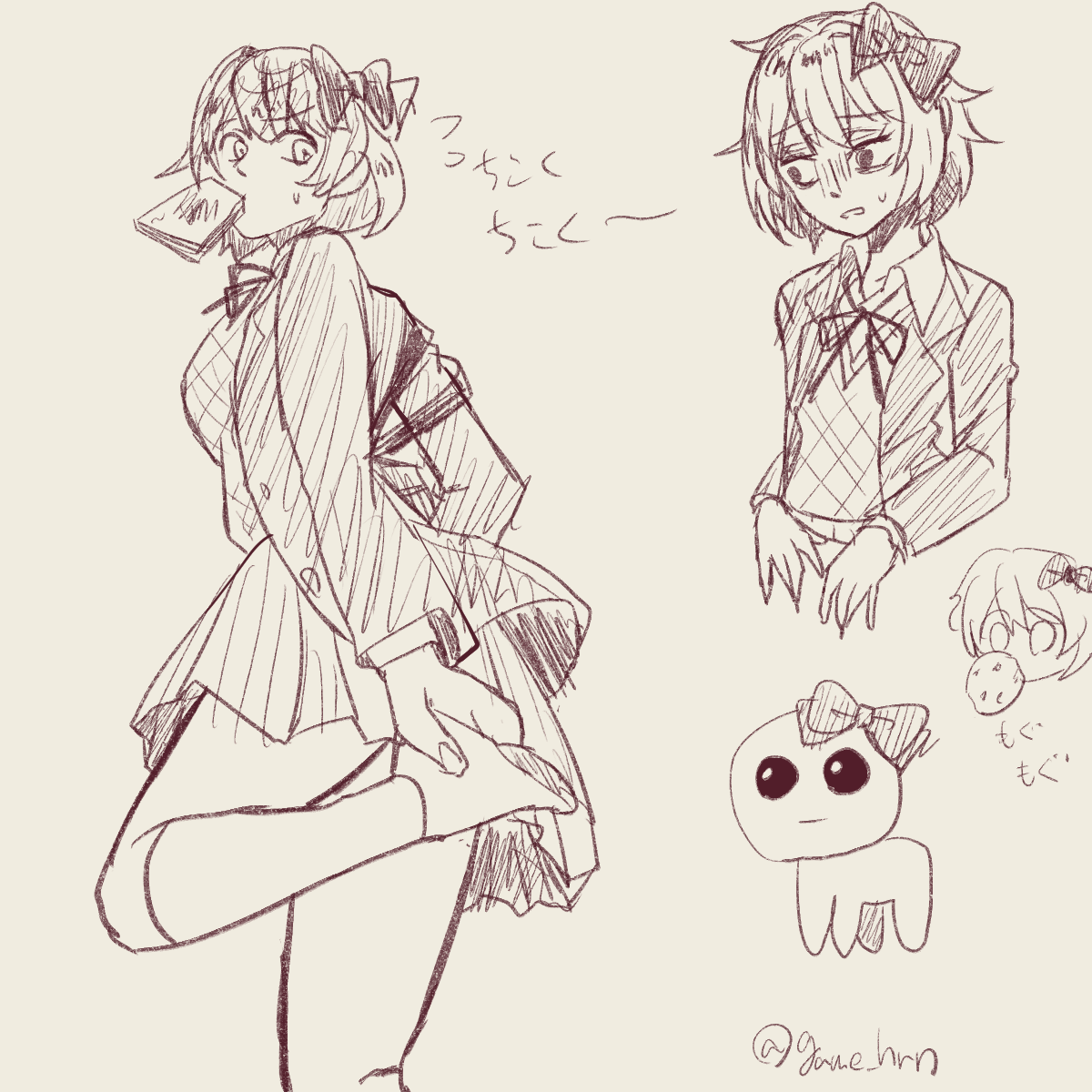 game_hrn's tweet photo. sayori　rkgk💙🎀
#DDLC https://t.co/tHnT8nuEef
