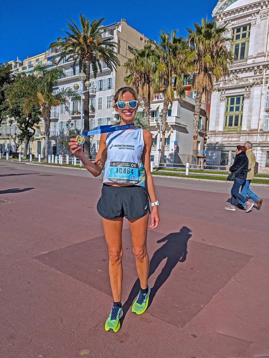 Type 2 fun in a 26mph headwind for a point to point race around the Riviera...it was as humbling as it sounds at @Marathon_06 today 😅 delighted to come home as 5th in my AG (out of 2,069 runners!) in a race I wasn't 'racing' #ASICSFrontRunner #ASICS #marathonnicecannes #running