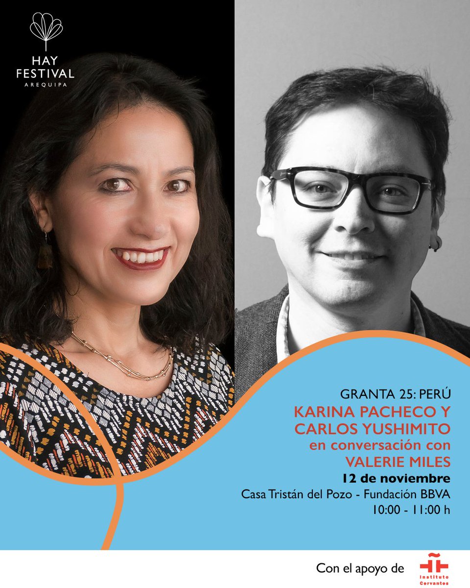 hayfestival_esp's tweet photo. 📚Una mirada a Perú gracias a la revista Granta en #HayArequipa23.
42 escritoras y escritores narran, desde la diversidad geográfica, cultural y lingüística del país. Conversarán #KarinaPacheco y #CarlosYushimito con @Milesdebosques.
Reserva entradas en: https://t.co/Qll0EyYzjU https://t.co/cSLjB46Anp