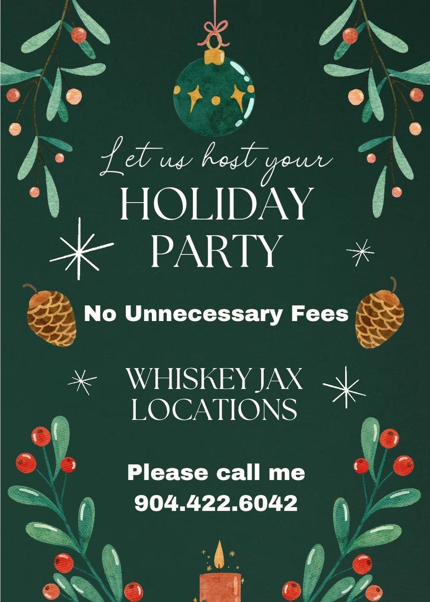 We're booking fun holiday parties now. Please call me if interested 9044226042
