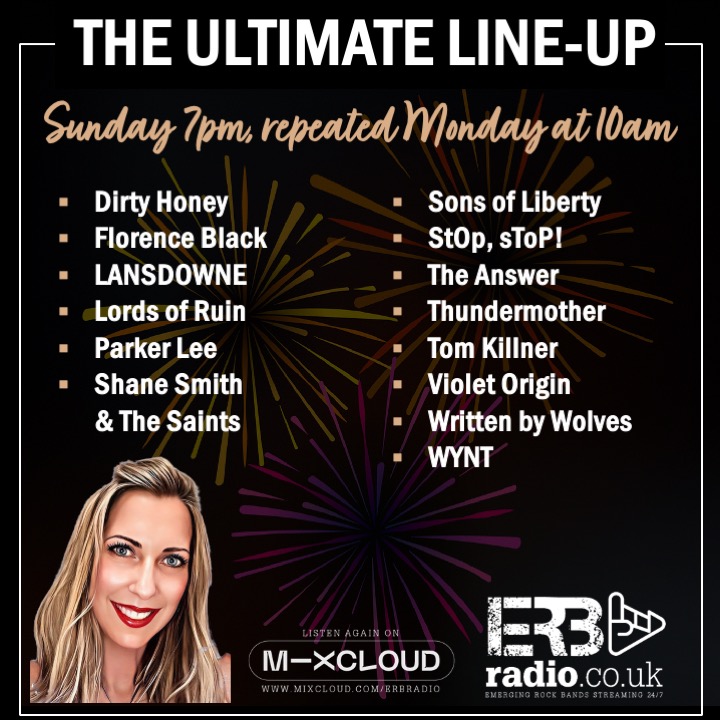 ERB Radio - This account has been archived (@erb_radio) on Twitter photo As it's bonfire night, <a href="/F0lkR0ckChick/">f0lkr0ckchick</a> has a show full of sparklers and bangers today on <a href="/EmergingRock/">Emerging Rock Bands - Account has been archived</a>! Tune in to #TheUltimateLineUp at 7pm and she will light up your evening:
<a href="/DirtyHoneyBand/">Dirty Honey</a> <a href="/florenceblackUK/">Florence Black</a> <a href="/Lansdownemusic/">Lansdowne</a> <a href="/LordsOfRuinUK/">Lords of Ruin</a> <a href="/ShaneSmithMusic/">SHANE SMITH + SAINTS</a> As it's bonfire night, <a href="/F0lkR0ckChick/">f0lkr0ckchick</a> has a show full of sparklers and bangers today on <a href="/EmergingRock/">Emerging Rock Bands - Account has been archived</a>! Tune in to #TheUltimateLineUp at 7pm and she will light up your evening:
<a href="/DirtyHoneyBand/">Dirty Honey</a> <a href="/florenceblackUK/">Florence Black</a> <a href="/Lansdownemusic/">Lansdowne</a> <a href="/LordsOfRuinUK/">Lords of Ruin</a> <a href="/ShaneSmithMusic/">SHANE SMITH + SAINTS</a>