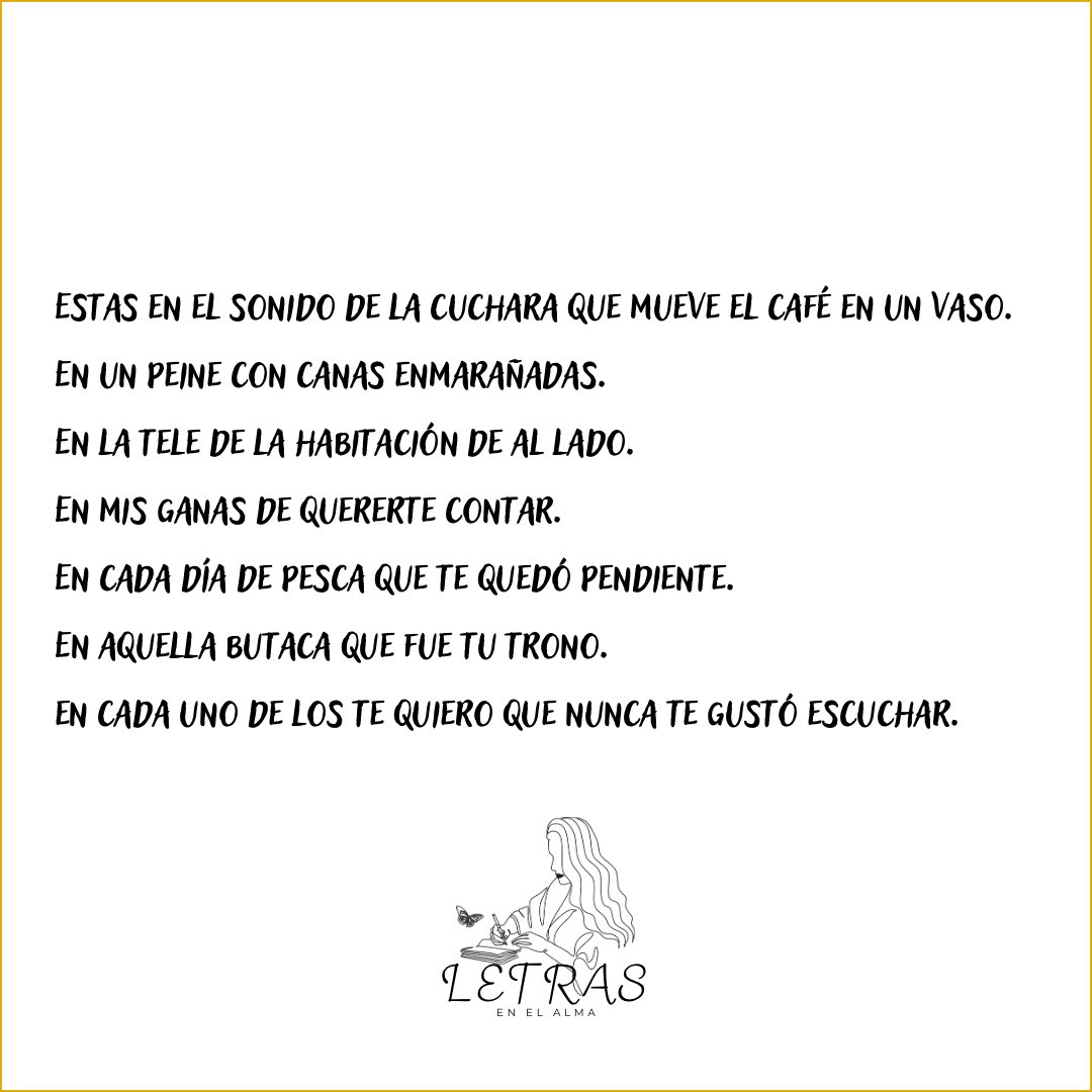 LetrasEnElAlma2's tweet photo. ✨🤍

#abuelo #amwriting #shewhowanders #escritospropios  #escritura #frasedeldiadehoy #frasedeldia #letrasenelalma #poesía #artedeamar #microcuento #escritura #versos #textos #citas https://t.co/ddYYFT4ZZw