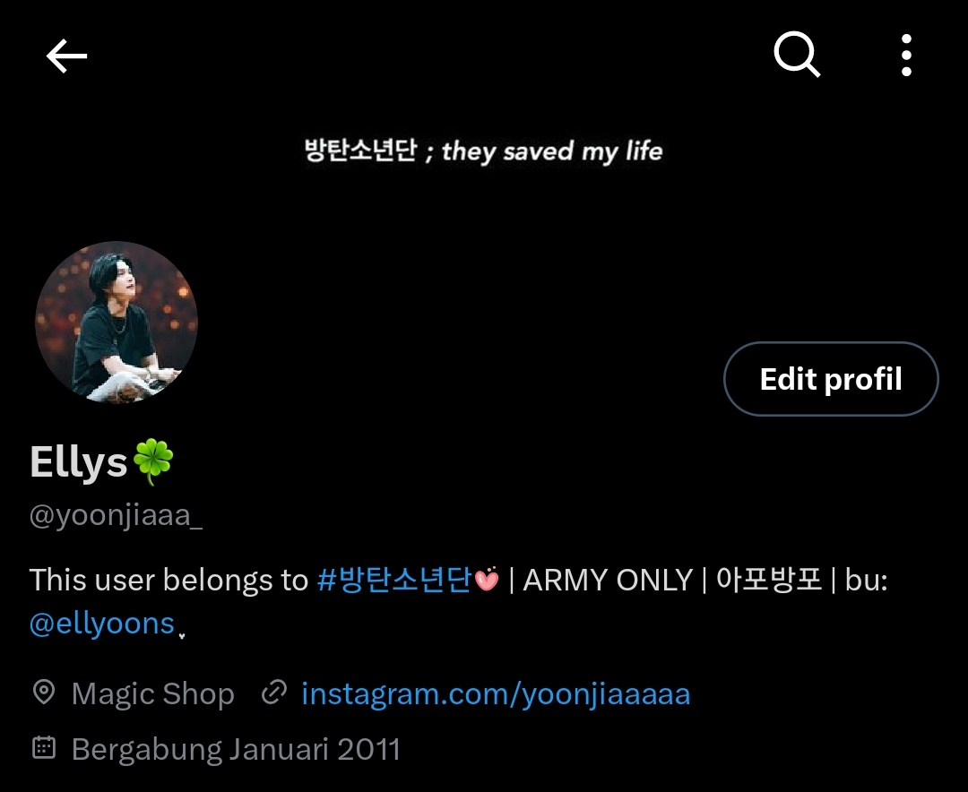 ellyoons's tweet image. army only mutualan yuk? moots lama ataupun baru. Kalo lewat help rt/like yaa, thanks💜

Acc lama kena 🍣 👇🏻