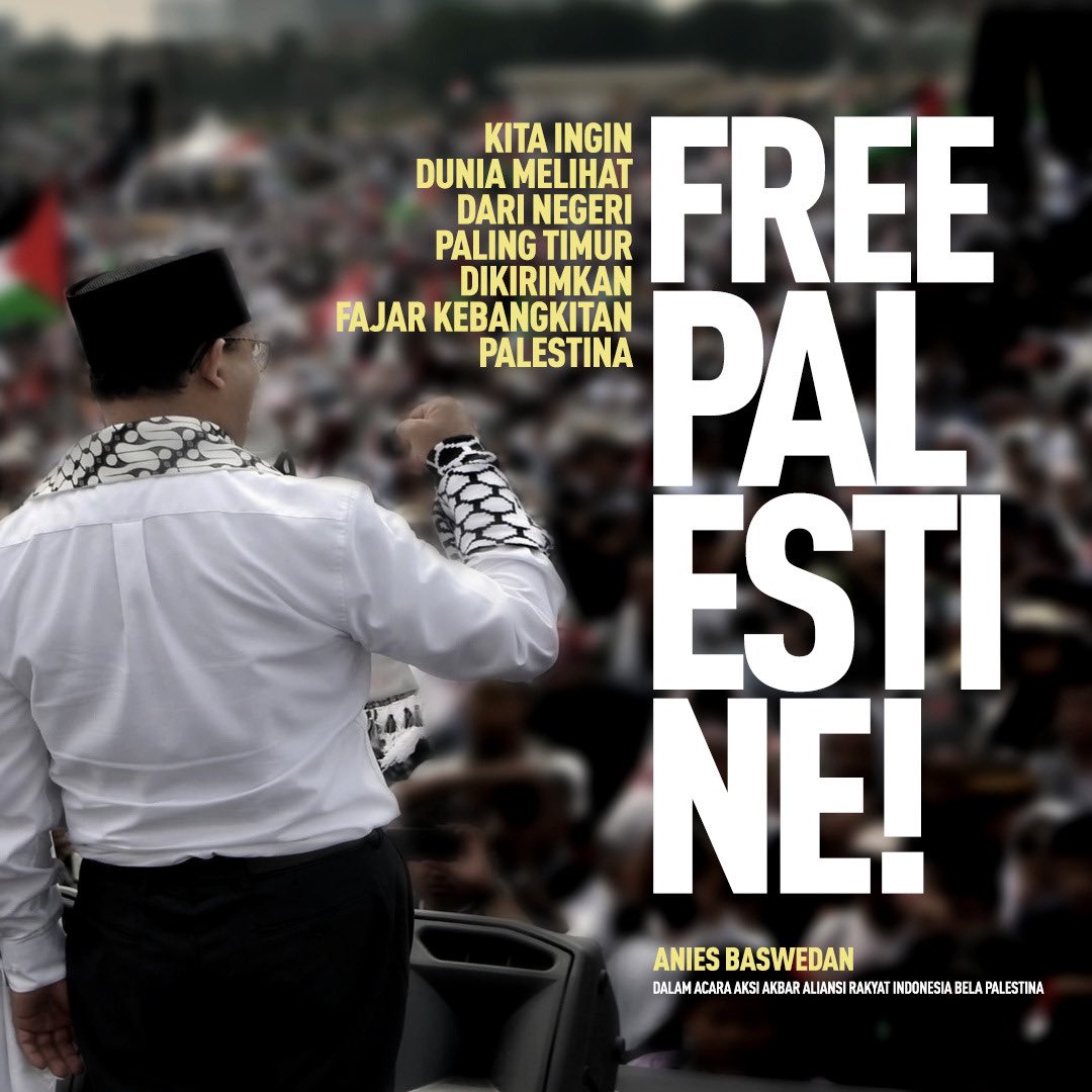 uplnkk's tweet photo. free Palestine
@aniesbaswedan 
@cakimiNOW 
@dpp_pk

#AMINForFreePalestine
#AniesMuhaimin2024 https://t.co/2DL5jzFmh1