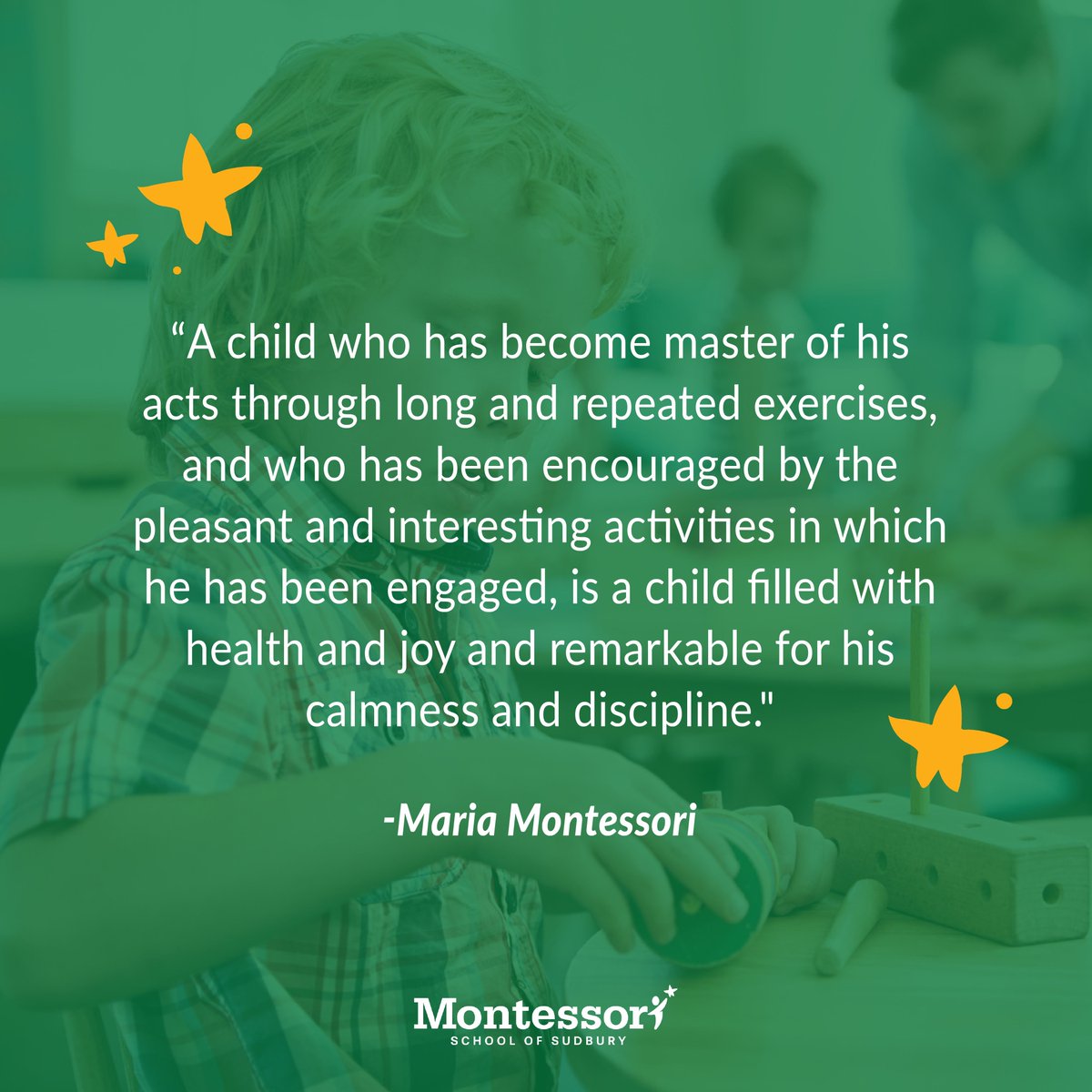 MontiSudbury's tweet image. These timeless words from Dr. Maria Montessori herself beautifully encapsulates the essence of our educational approach. 🌱💫
#MontessoriWisdom #MontessoriQuote #LearningWithPurpose #MontessoriSchoolOfSudbury
