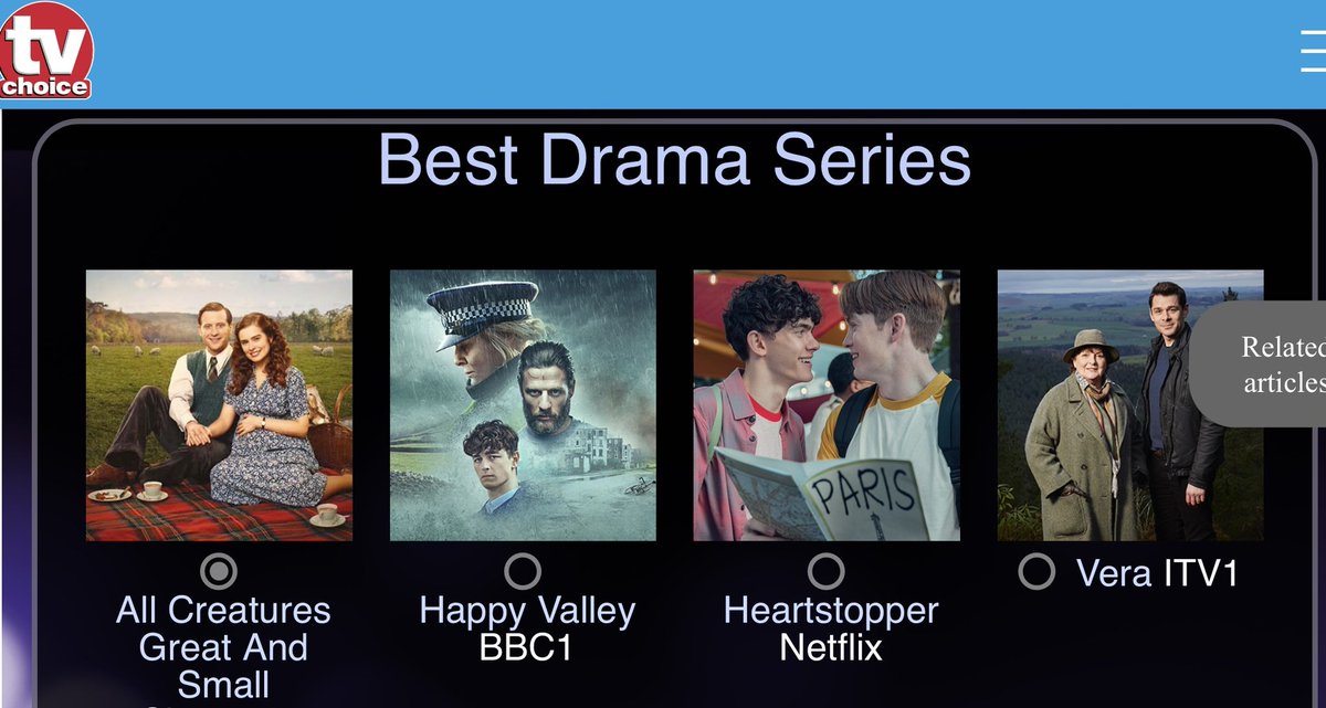 #allcreaturesgreatandsmall has made it to the final four for Best Drama Series <a href="/TVChoice/">TV Choice</a> Awards!!! ❤️🥂🎶🐾 YOUR VOTE is SO important! We are so grateful for all your support, PLEASE VOTE for <a href="/AllCreaturesTV/">All Creatures Great and Small</a> <a href="/channel5_tv/">Channel 5</a> #tvchoiceawards