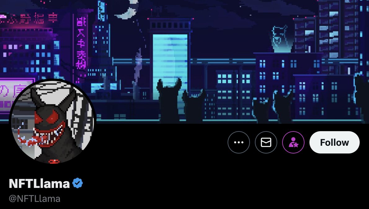 12/ - @NFTLlama

He is the visionary behind @Llamaverse_ and @LlamaLabsNFT.

If you're in need of to...