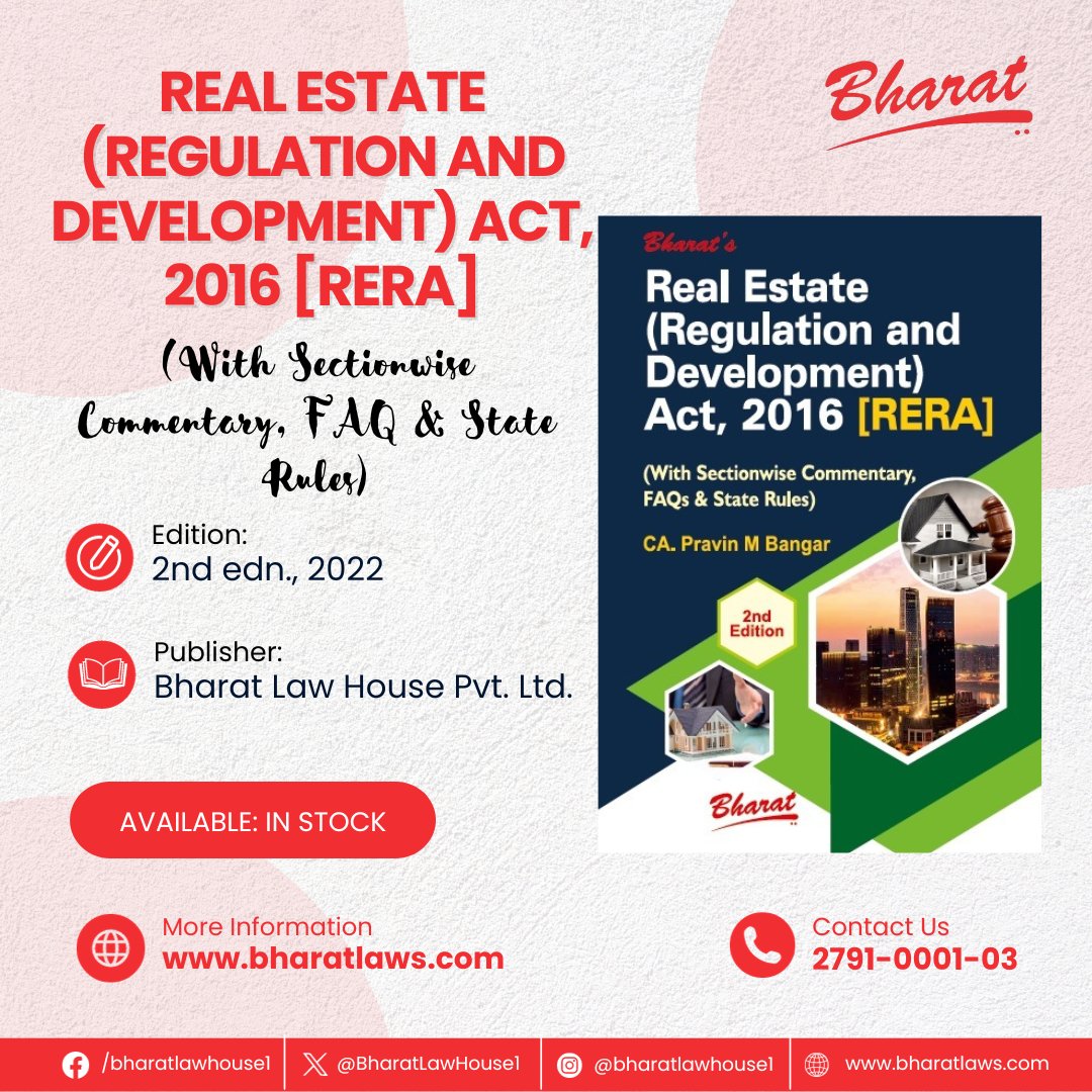 Empowering the Future of Real Estate: Exploring the Transformative Impact of RERA 2016 on Regulation and Development
'
'
'
'
'
'
'
'
#BharatLawHouse #RERAInsights #RealEstateRegulation #DevelopmentAct2016 #RERACompliance