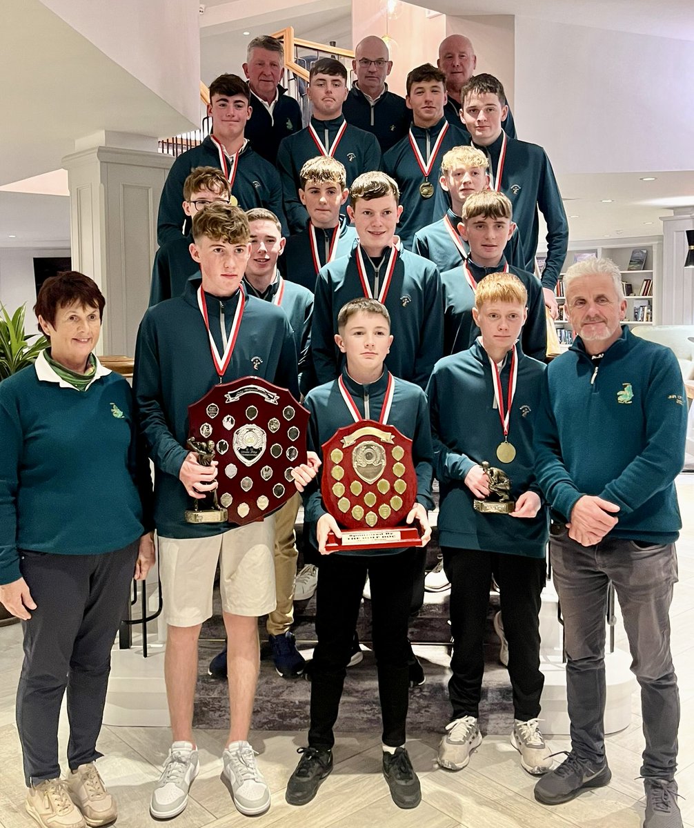 FederationKerry's tweet photo. Kerry Junior Boys  prize giving event held in @WatervilleGolfL. Congratulations to all the  winners, especially Jack Moran and Owen Gibson, who were  overall winners of the U14 and U16 competition, respectively. Waterville Boys team had a great year winning the "Kerry Boys Plate" https://t.co/rdluIdIUPg