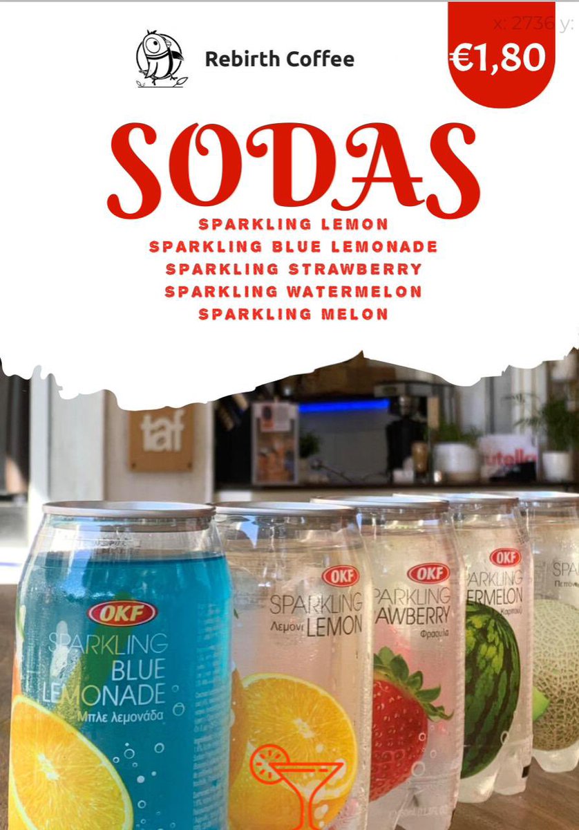 RebirthCoffee1's tweet photo. #OKF #Sparkling #Lemon #Melon #Watermelon #BlueLemonade #Strawberry https://t.co/I7lUWfghbT