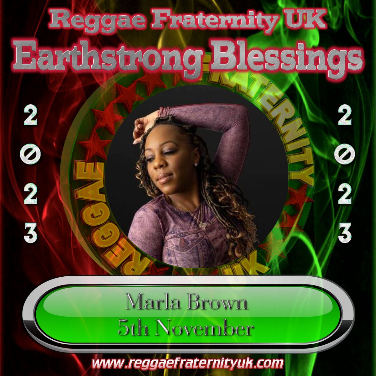 regfraternityuk's tweet photo. RFUK sends a Happy Earthstrong to daughter of a legend Marla Brown on her Special day 🥂🍾🎉💃🏾🍭🎈💕🎶🎤🎵🔥⚡🌟🎁🎊Have a Wonderful day @itsmarlab 🎀#earthstrong #rfuk #reggae #reggaemusic #singer #promotingukreggaeexcellence #reggaefraternityuk #daughterofalegend #marlabrown https://t.co/Y5D5PV9bcA