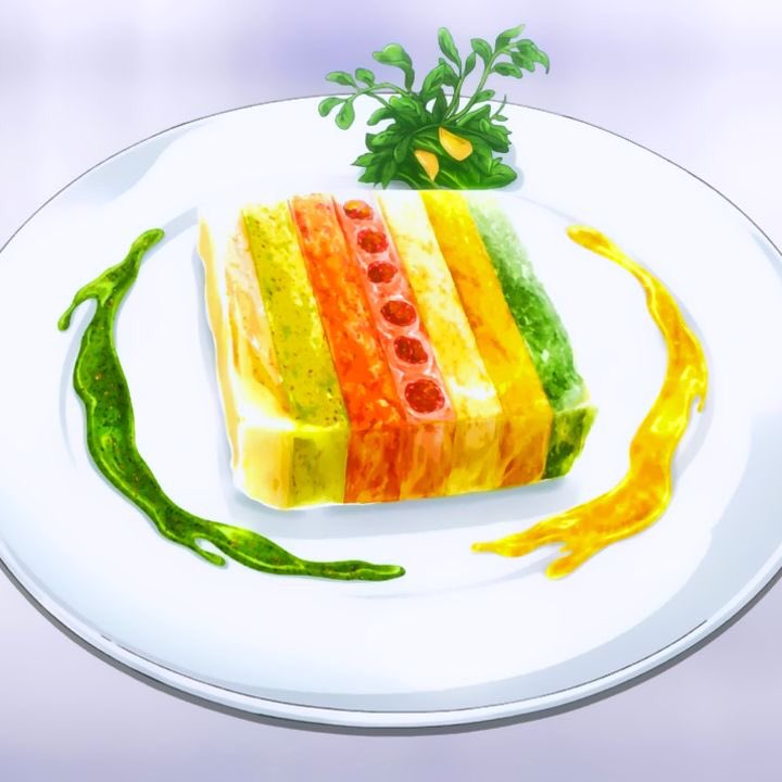 {4/30} Rainbow Terrine, by tadokoro & yukihira for their shokugeki. ini sayur keliat seger bgt ~ ak suka detailnya kek shining gt ya.
__________
#食戟のソーマ #ShokugekinoSoma #FoodWars #TadokoroMegumi #YukihiraSoma #AnimeFood #FoodArt #DigitalArtist #ArtistOnTwitter