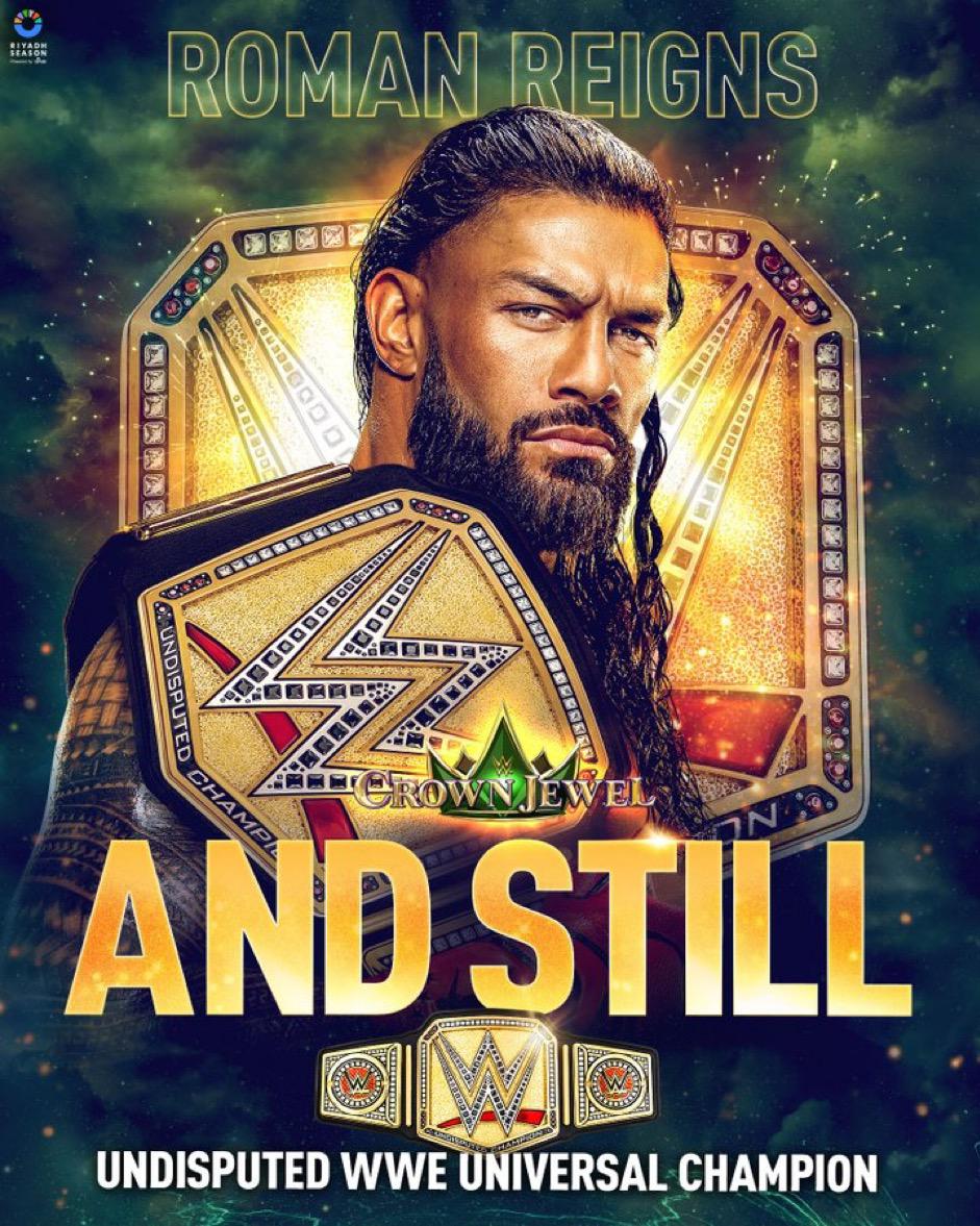 Acknowledge the Champ 👑

Presenting to you !
The undisputed WWE Universal Champion #RomanReigns 

#WWE #UniversalChampion #TribalChief #CrownJewel #SportsEyePK #CWC23  #BSL3 #Subscribe #Share #Follow #Like