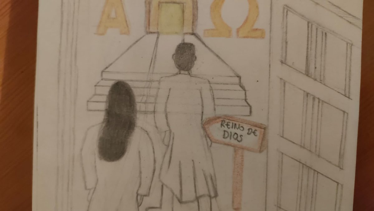 🖌️<a href="/mariadl28/">Mariadl28</a> hoy comparte con nosotros su arte,

🖊️Welcome, bienvenido/a al reino de Dios.
He aprovechado la festividad del día de todos los santos para hacer para hacer este dibujo...