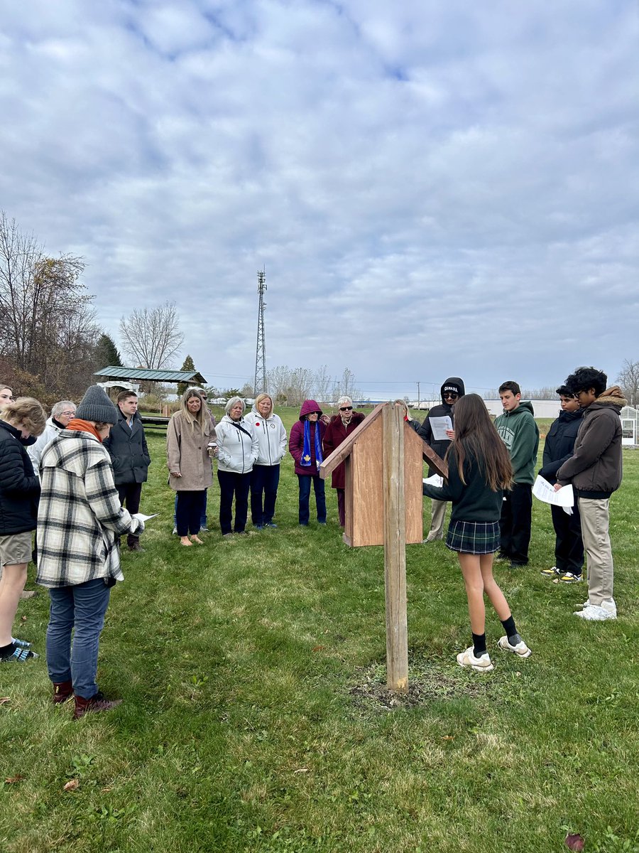 mcintyre7_12lit's tweet photo. @HTCSSFalcons is happy to share the completion of the Campus Reflection Walk: an outdoor reflection space centered on the Stations of the Cross.  Thank you Superintendent Finnegan, members of the CWL, 
staff and students for joining. #HTFaith 💛💚 @CDSBEO https://t.co/vJqb2WN77O