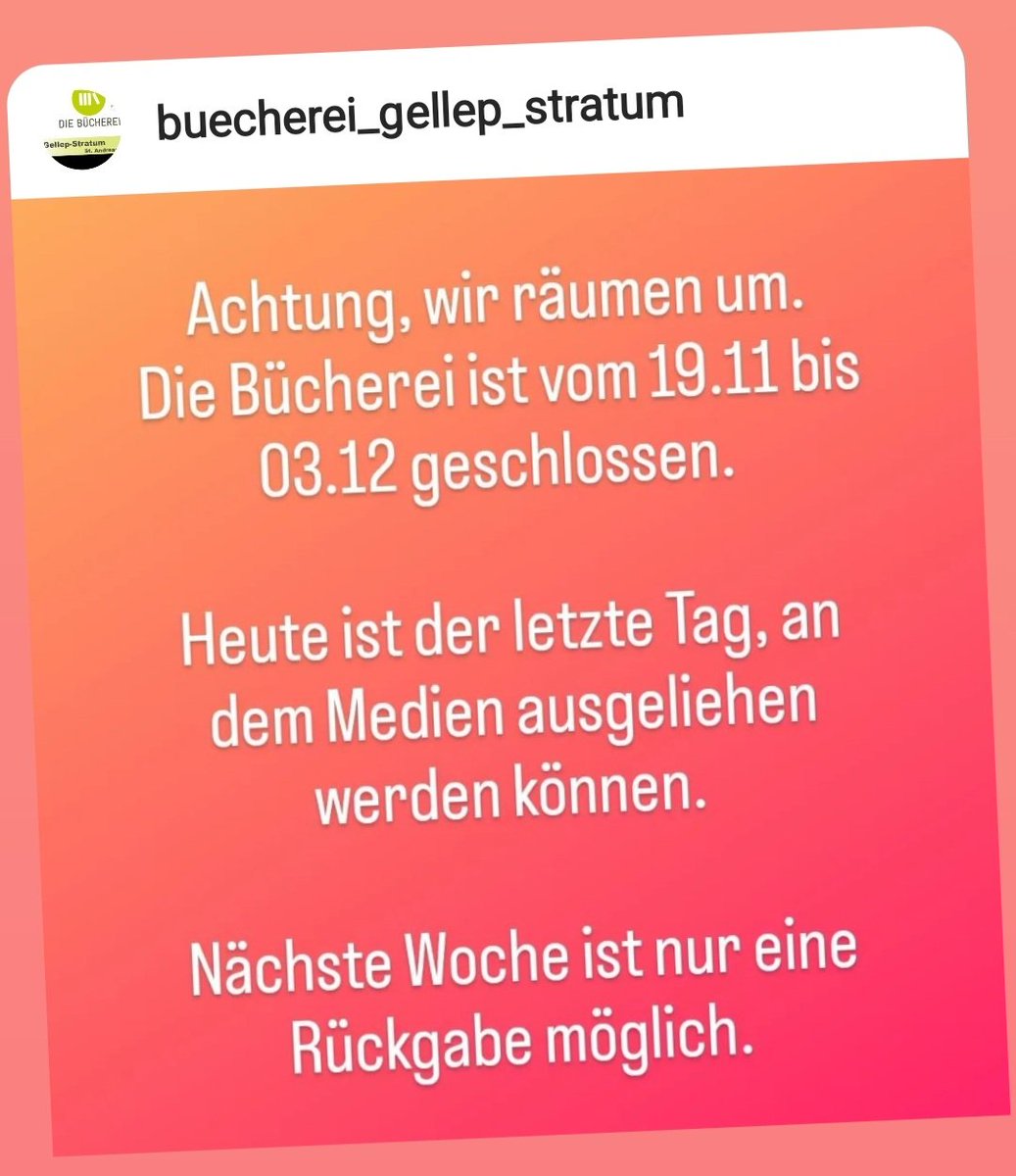 GellepStratum's tweet photo. #info #bücher #ausleihen #köb #katholisch #öffentliche #bücherei #gellep #stratum #gellepstratum #gelduba #welterbe https://t.co/JPR10eBYOc