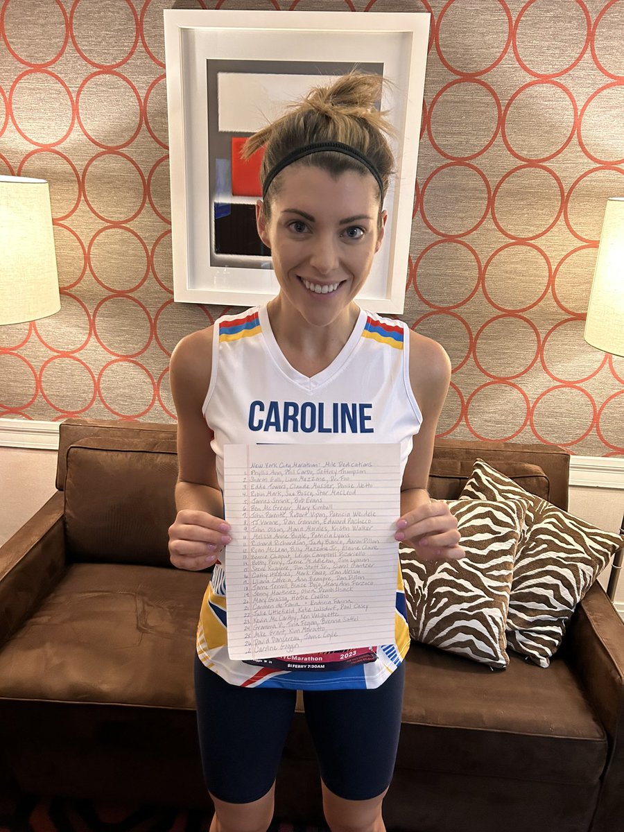 Ready to run! We’re taking on the <a href="/nycmarathon/">TCS New York City Marathon</a> today with <a href="/TedysTeam/">Tedy's Team®</a>.

As we run the 26 miles, we will carry with us the names of almost 70 people who have suffered a stroke. Some are still here, while others have passed. They are our inspiration for this race.

Time for 26.2! 😬