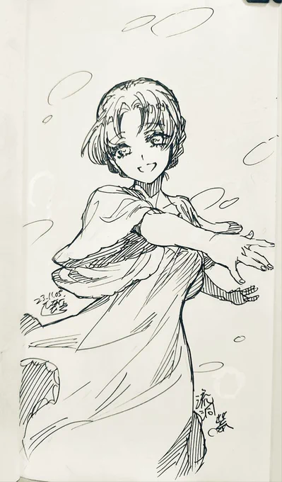 今日はもう一枚✏️
結構好きって言って貰える紫ちゃん。
#鬼ZinKI #ぴなたぴこ画 