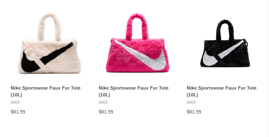 Nike Sportswear Faux Fur Tote (10L).