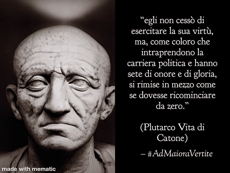 Tommygladius79's tweet image. Catone il Censore: massimo esempio di romanità.

“egli non cessò di esercitare la sua virtù, ma, come coloro che intraprendono la carriera politica e hanno sete di onore e di gloria”

(Plutarco Vita di Catone) 

Roma è la Luce

#AdMaioraVertite #Roma #Catone #Tradizione #Rome