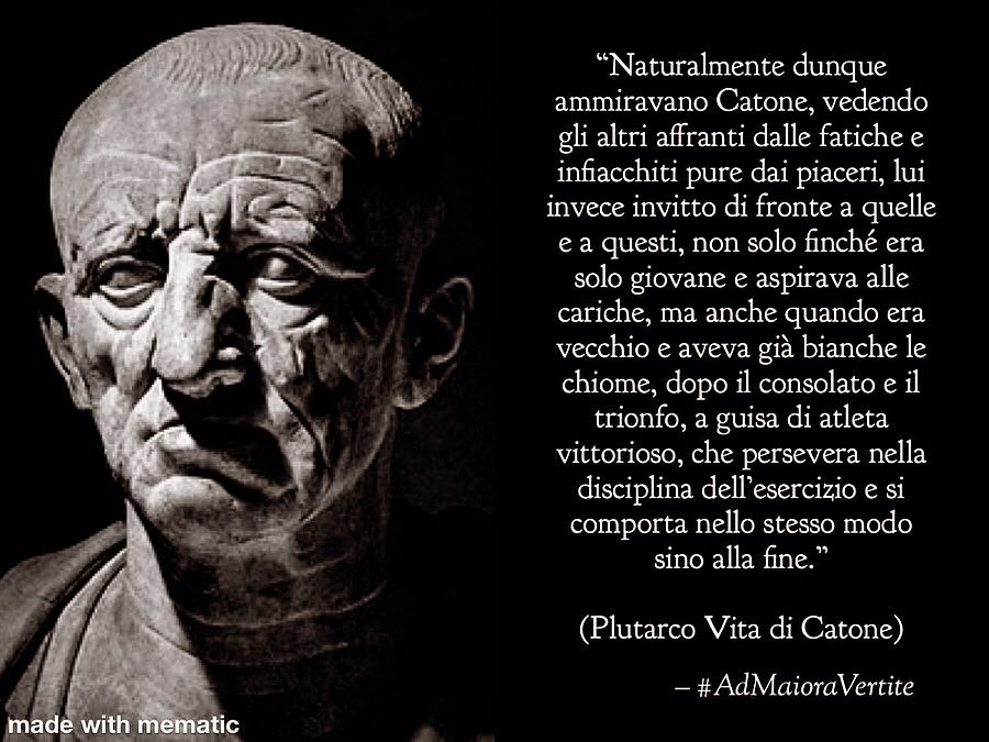 Tommygladius79's tweet image. Catone il Censore: massimo esempio di romanità.

“egli non cessò di esercitare la sua virtù, ma, come coloro che intraprendono la carriera politica e hanno sete di onore e di gloria”

(Plutarco Vita di Catone) 

Roma è la Luce

#AdMaioraVertite #Roma #Catone #Tradizione #Rome