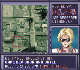 Dirty Rectangles Ottawa (@dirtyrectangles) on Twitter photo ///\// N0VEMBER SHOW & CHILL //\///
//\/ GAMES //\/ FRIENDS /\// VIBES /\//
come on out for our last event of the year! local videogames and sweet hangs aplenty!
<a href="/AvantGardeBar/">Avant-Garde Bar</a> Wed Nov 15th 8PM ///\// N0VEMBER SHOW & CHILL //\///
//\/ GAMES //\/ FRIENDS /\// VIBES /\//
come on out for our last event of the year! local videogames and sweet hangs aplenty!
<a href="/AvantGardeBar/">Avant-Garde Bar</a> Wed Nov 15th 8PM