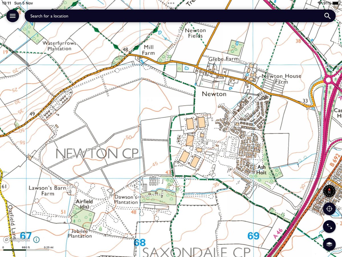 Going over the OS Map on my iPad where I ran this morning at RAF Newton #OSmaps #rafnewton #runningmotivation #fitnessmotivation