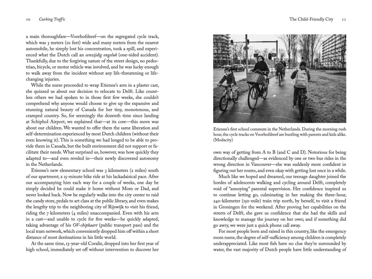 datamapio's tweet photo. The child-friendly city is not only a city where kids can walk safely, but also bike safely, so that older kids can conquer distances of 3km independently. 

#safeschoolstreets #SichereVeloSchulwege

Extract of "Curbing Traffic" by @modacitylife https://t.co/IGCx9HkFRl