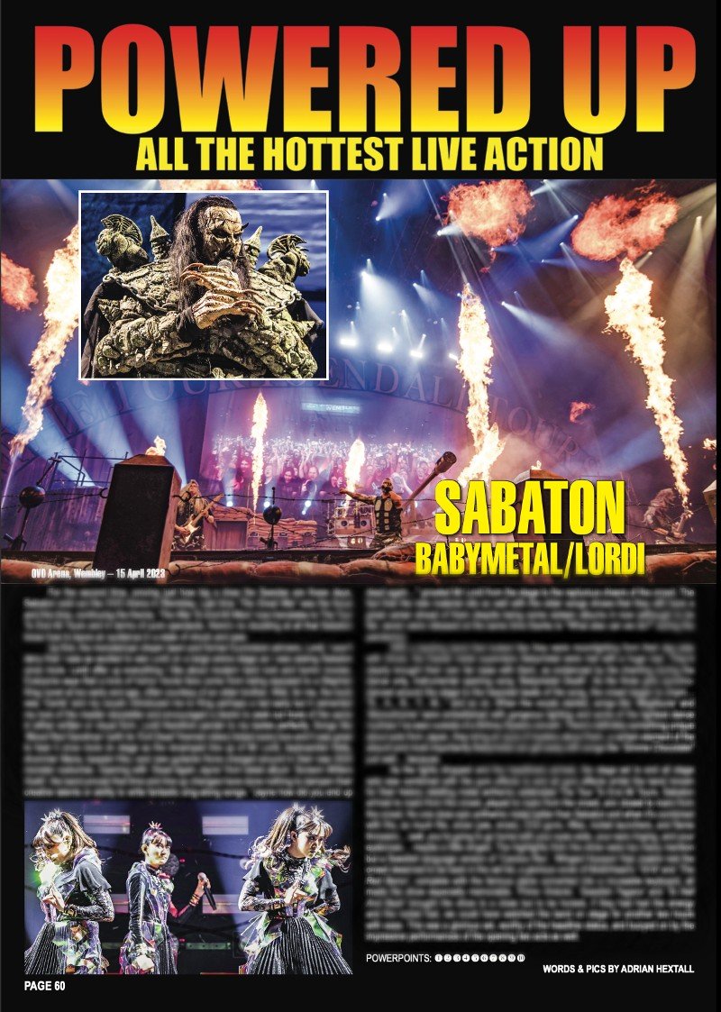 Massive shout out to Powerplay Magazine for giving us 10 powerpoints in their June issue following our Wembley show on April 15. 🙏Means a lot. We had a great time! WHO WAS THERE? 🤘

#sabaton #livemetal #tour #sabatonlive #review #musicreview #powerplay #musicmag #musicmagazine