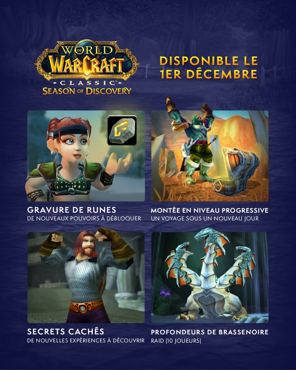 Warcraft_FR's tweet photo. Une nouvelle aventure WoW Classic vous attend !

Plongez dans la saison de la découverte le 1er décembre ! https://t.co/x6H4nTMcE1