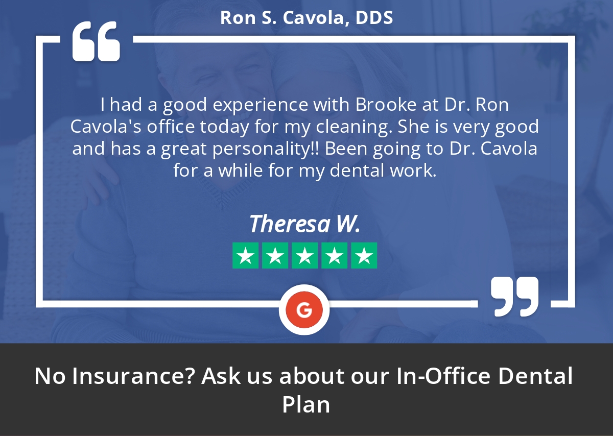RonCavola's tweet photo. 5 Star: Theresa W. "I had a good experience with Brooke at Dr. Ron Cavola's office..." https://t.co/sS5N5HPwxg https://t.co/Puvudhiznc