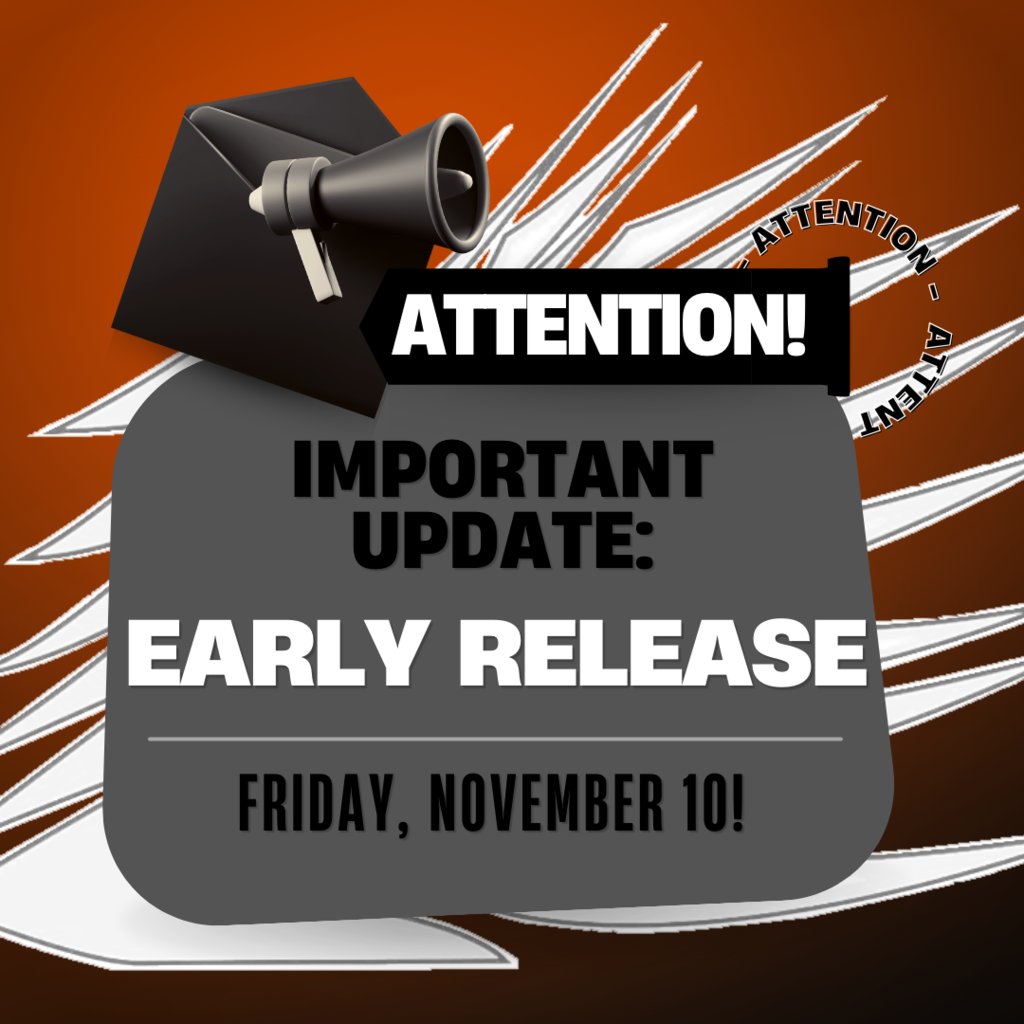 As a result of the SHS Football team's win on Friday night, and due to the bi-district game being in Snyder, we will have a 2 hour early release on Friday, November 10th. The primary reason for doing this is for transportation reasons. #Porcupine Family