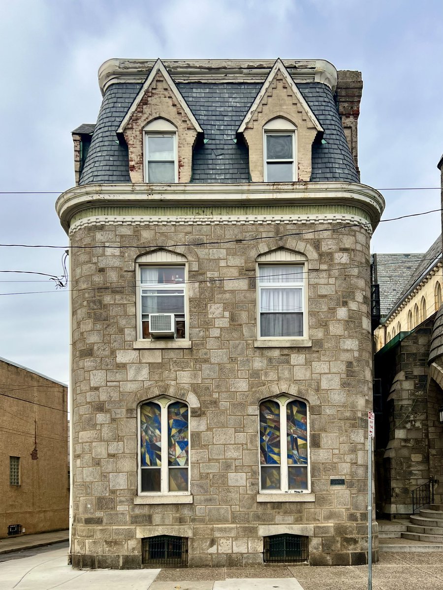 Sacred Heart of Jesus Church (1872) and Convent (1875) in Pennsport. Church architect is Edwin Forrest Durang while the convent architect is unknown.