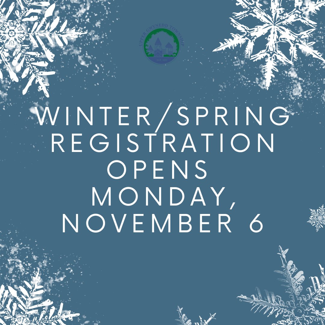 UGTParksRec's tweet photo. Get ready! ❄️🌷 Winter/Spring registration opens tomorrow at 9AM! Set your alarms and get ready to sign up! https://t.co/Uag4YXuJAS

#UGT #Winter #Spring #WinterProgramming #SpringProgramming #ParksandRec #UGTParksandRec https://t.co/1662zUD0qa