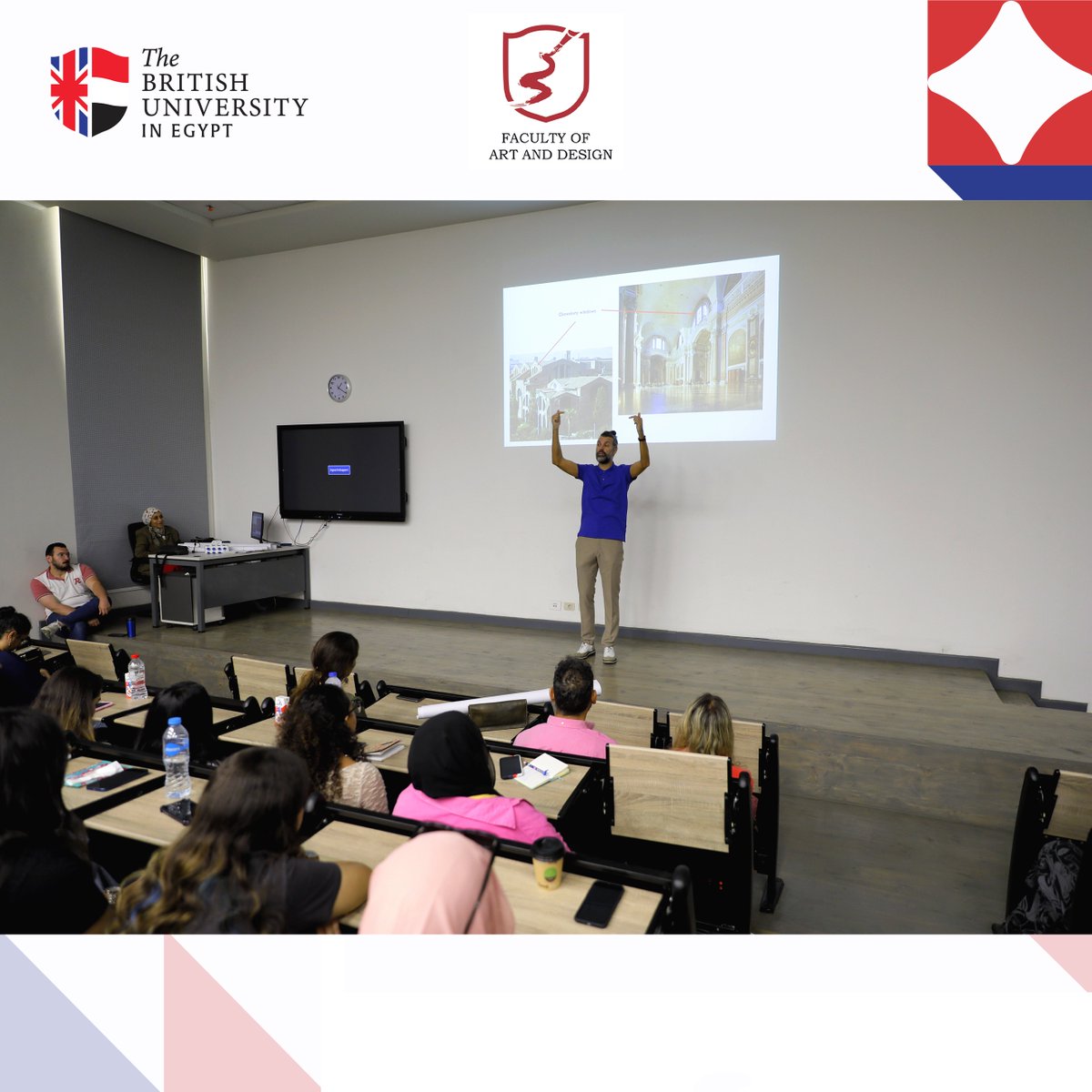 Art_Design_BUE's tweet photo. Prof. Daniele Salvoldi’s Talk “ Ancient Roman Architecture: Water Management and Entertainment “ was an Informative and exciting day!!
The British University in Egypt
Ahmed Elseragy
#Daniele_Salvoldi #Roman_architecture #Art_and_Design_faculty #learning #teaching #Interior https://t.co/8YofLbk3ee