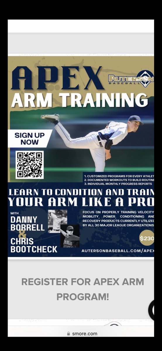 Beginning tomorrow November 6th, our Apex Arm Training Program starts!! No better time than right now to jump into this program and improve your results and long term health! 💪🏻 Month to month commitment! autersonbaseball.com/apex