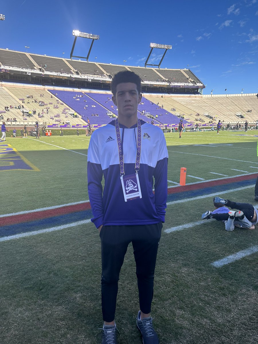 Cannon Hunter (@cannonhunter10) on Twitter photo Had a great time this weekend at <a href="/ECUPiratesFB/">ECU Football</a>. Thank you for the hospitality. Can’t wait to be back🏴☠️🏴☠️ @SGasperECU <a href="/Dyrell_Roberts/">Dyrell Roberts Sr.</a> <a href="/CoachAuerECU/">Aaron Auer</a> <a href="/BigG_forChrist/">Gary Freeman</a> <a href="/MOMINTOFTRUTH/">Marlin (Mo) Lynch III</a> <a href="/EastForsythFB/">East Forsyth Football</a> <a href="/RustyMansell_/">Rusty Mansell</a> <a href="/scoreatlanta/">SCORE Atlanta</a> Had a great time this weekend at <a href="/ECUPiratesFB/">ECU Football</a>. Thank you for the hospitality. Can’t wait to be back🏴☠️🏴☠️ @SGasperECU <a href="/Dyrell_Roberts/">Dyrell Roberts Sr.</a> <a href="/CoachAuerECU/">Aaron Auer</a> <a href="/BigG_forChrist/">Gary Freeman</a> <a href="/MOMINTOFTRUTH/">Marlin (Mo) Lynch III</a> <a href="/EastForsythFB/">East Forsyth Football</a> <a href="/RustyMansell_/">Rusty Mansell</a> <a href="/scoreatlanta/">SCORE Atlanta</a>