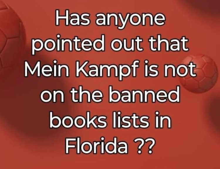 OF all the books that MIGHT end up on the list to be banned WE think Mein Kampf should easily make that list -- BUT . . . #LoserTrump #VoteBlue #meinkampf #ChuckandJim