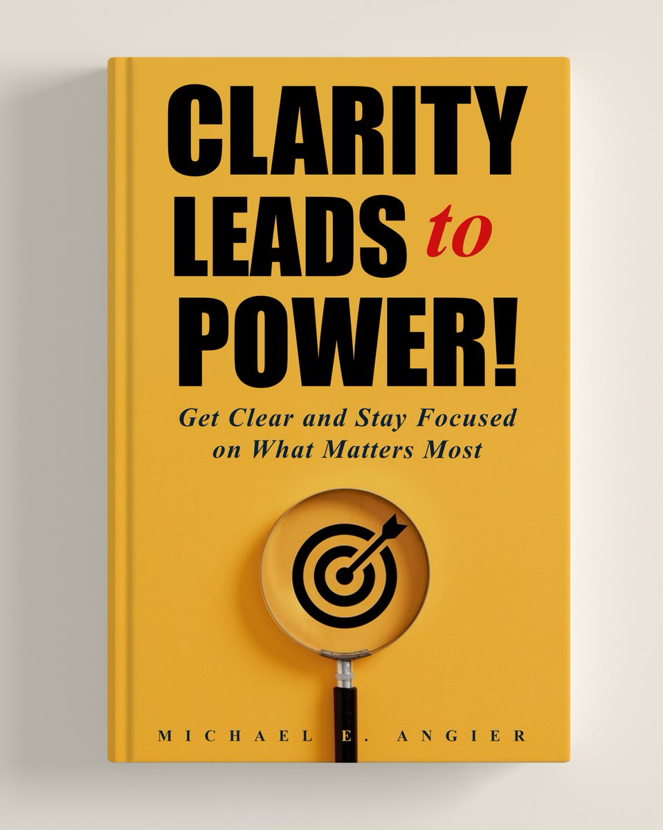 MichaelAngier's tweet photo. CLARITY LEADS TO POWER! It's here! Kindle version is FREE for next three days. Paperback is available for order. Link in the first comment. https://t.co/DbWvsY2wxW