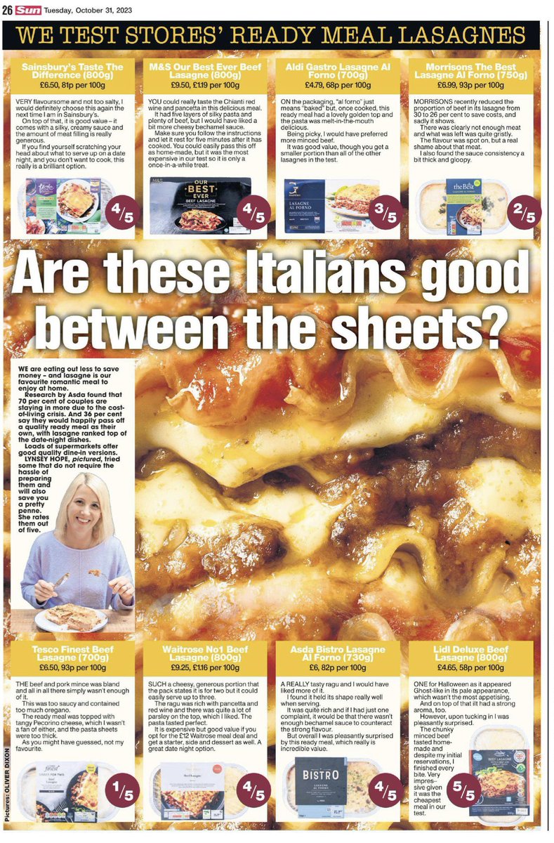 Lasagne testing in <a href="/thesun/">The Sun</a> 

Pics by <a href="/olliedixonphoto/">Oliver Dixon</a> 
#lasagne #readymeals #tastetest