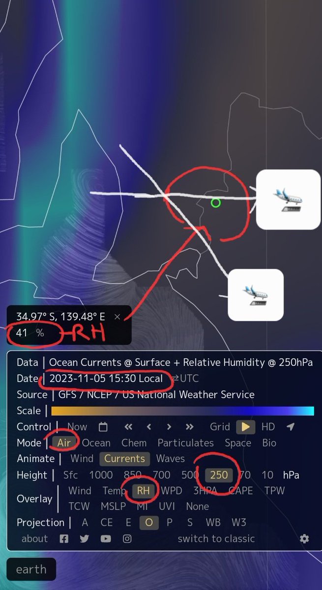 wanderinganimal's tweet photo. You @BOM_au!
Yesterday(5th Nov)
#SouthAustralia got hammered+Aus-wide with toxic aerosols+#EMF's heaters=heat
ESE of #Adelaide Relative-humidity at 250 -200 hPa altitude was42%
#Contrails don't persist or visible at 42%=100% #SprayingEvidence.
#ClimateEngineering.
@MRobertsQLD https://t.co/RMnY8t7CvK