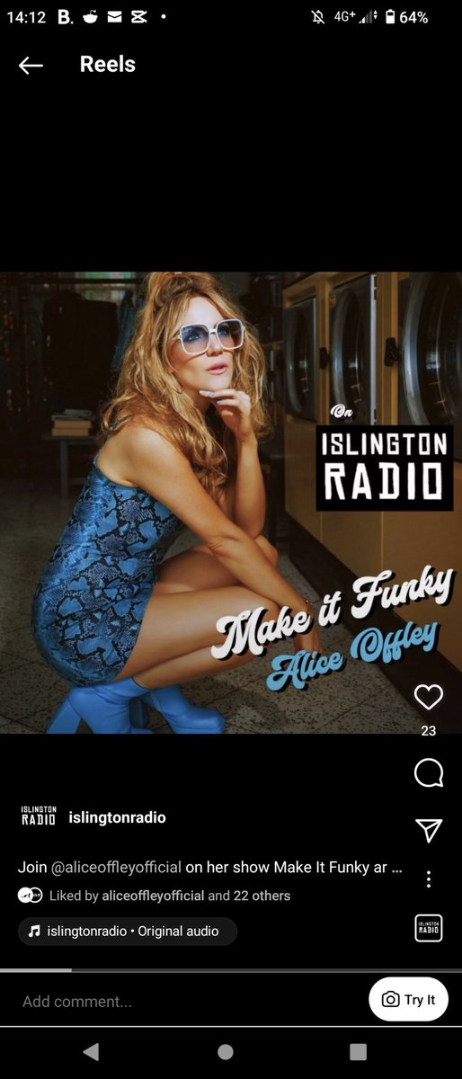 Finally one of my songs get played on my local radio station. Thanks to @aliceoffley for spinning Don't Be Jealous on @IslingtonRadio #lindieartist #independentmusician #londonmusicscene #londonmusic #newwave #funkmusic