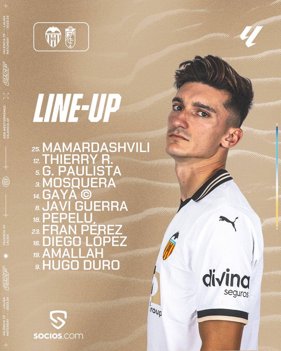 NocheMurcielago's tweet photo. 🦇 XI INICIAL DEL VALENCIA CF PARA MEDIRSE AL GRANADA EN ESTA J12 DE LALIGA!!!

#ValenciaGranada https://t.co/RsiQAh23Yx