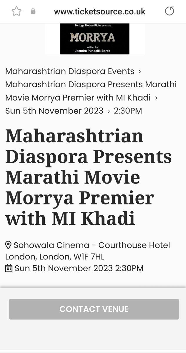 OFBJPUK4MH's tweet photo. @OFBJPUK4MH organised award winning #Morrya Premierre show #SoldOut/#Housefull. Promoter, co-producer of d movie @lifeinkhadi, @mikhadi1 is excited to greet audiance at the iconic cinema in London.
Many enquiries were set on hopes for last minute as event sold out.
@mikhadi1 https://t.co/J1enFmKBYw